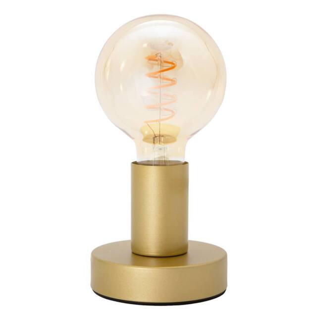Happy Homewares Modern Bulb Holder Table Lamp to Showcase Vintage Filament Bulbs in Gold - image 1