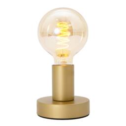 Happy Homewares Modern Bulb Holder Table Lamp to Showcase Vintage Filament Bulbs in Gold - thumbnail 4