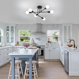 Goeco Industrial Ceiling Light Vintage Metal Pendant Light E27 Ceiling Light in True Black - thumbnail 3