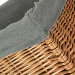 Red Hamper Double Steamed Grey Cotton Lined Willow Storage Baskets - Size: XL - thumbnail 3