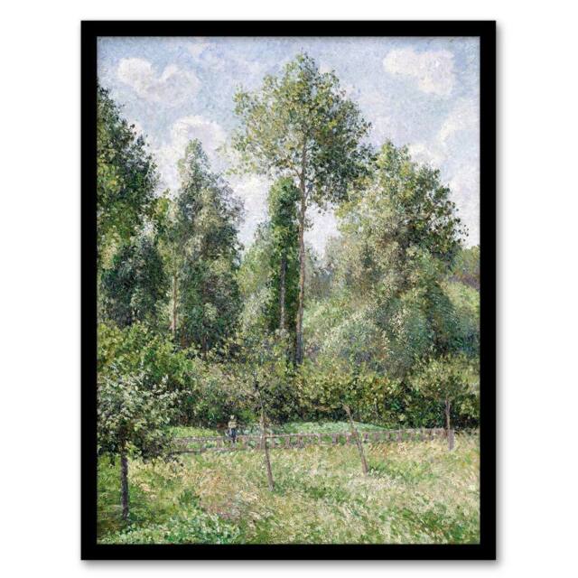 Artery8 Eragny Poplars Landscape Camille Pissarro Framed Wall Art Print - Size: A4 - image 1