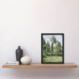 Artery8 Eragny Poplars Landscape Camille Pissarro Framed Wall Art Print - Size: A4 - thumbnail 2