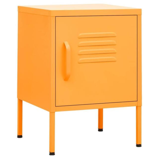 Berkfield Home Nightstand Mustard Yellow 35x35x51 cm Steel - Size: 35 x 35 x 51 cm - image 1