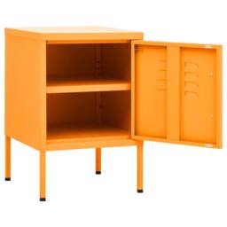 Berkfield Home Nightstand Mustard Yellow 35x35x51 cm Steel - Size: 35 x 35 x 51 cm - thumbnail 4