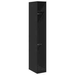 Berkfield Home Wardrobe Black 30x50x200 cm Engineered Wood - Size: 30 x 50 x 200 cm - thumbnail 1