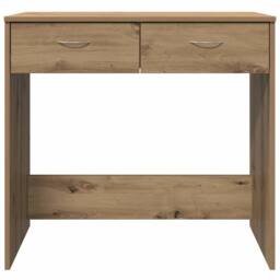 Berkfield Home Desk Artisian Oak 80x40x75 cm Engineered Wood in Brown - Size: 80 x 40 x 75 cm - thumbnail 6