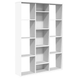 Berkfield Home Room Divider/Book Cabinet White 100x24x140 cm Engineered Wood - Size: 100 x 24 x 140 cm - thumbnail 1