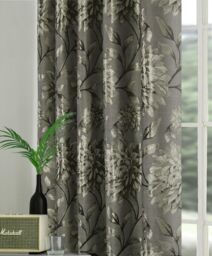 Elanie Metallic Fully Lined Eyelet Curtains pair - thumbnail 4
