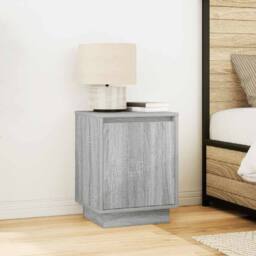 Berkfield Home Durable Bedside Cabinets with LED Lights¬†2 pcs Grey Sonoma 38x34 - thumbnail 5