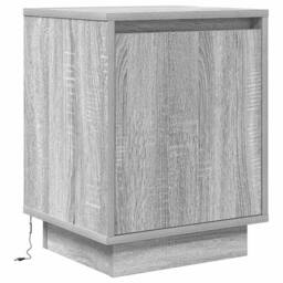 Berkfield Home Durable Bedside Cabinets with LED Lights¬†2 pcs Grey Sonoma 38x34 - thumbnail 7