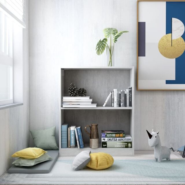 Berkfield Home Bookshelf Concrete Grey 60x24x74.5 cm Engineered Wood - image 1