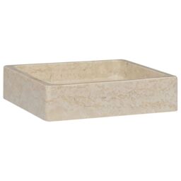 Berkfield Home Sink Cream 40x40x10 cm Marble - Size: 40 x 40 x 10 cm - thumbnail 2