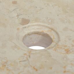 Berkfield Home Sink Cream 40x40x10 cm Marble - Size: 40 x 40 x 10 cm - thumbnail 5