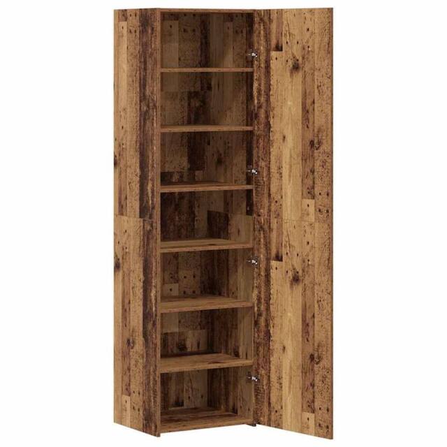 Berkfield Home Highboard Old Wood 50x42.5x185 cm Engineered Wood in Brown - image 1