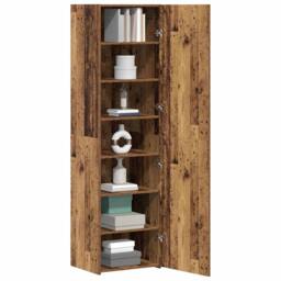 Berkfield Home Highboard Old Wood 50x42.5x185 cm Engineered Wood in Brown - thumbnail 3