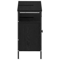 Berkfield Home Bathroom Sink Cabinet Black Oak 80x30x60 cm Engineered Wood - Size: 80 x 30 x 60 cm - thumbnail 7
