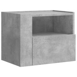 Berkfield Home Wall-mounted Bedside Cabinet Concrete Grey 45x30x35 cm - Size: 45 x 30 x 35 cm - thumbnail 1