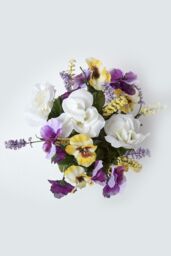 Homescapes Set of 2 Roses Artificial Flowers in Grave Vases - thumbnail 5