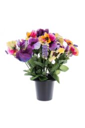 Homescapes Set of 2 Roses Artificial Flowers in Grave Vases - thumbnail 4