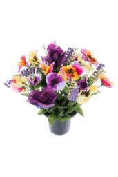 Homescapes Set of 2 Roses Artificial Flowers in Grave Vases - thumbnail 2