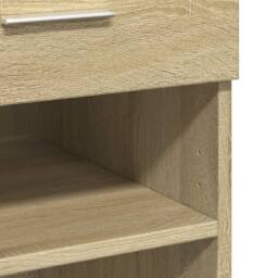 Berkfield Home Sideboard Sonoma Oak 80x42.5x93 cm Engineered Wood in Light Brown - thumbnail 8