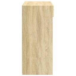 Berkfield Home Sideboard Sonoma Oak 80x42.5x93 cm Engineered Wood in Light Brown - thumbnail 5