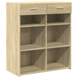 Berkfield Home Sideboard Sonoma Oak 80x42.5x93 cm Engineered Wood in Light Brown - thumbnail 3