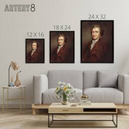 "Artery8 Thomas Paine Portrait Founding Father Framed Canvas Wall Art Print - Size: W12"" x H16""" - thumbnail 4