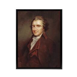 "Artery8 Thomas Paine Portrait Founding Father Framed Canvas Wall Art Print - Size: W12"" x H16""" - thumbnail 1