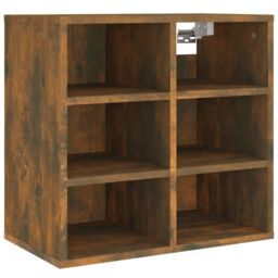 Berkfield Home Shoe Cabinet Smoked Oak 52.5x30x50 cm in Brown - thumbnail 3