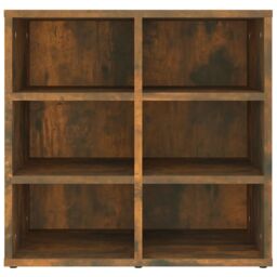 Berkfield Home Shoe Cabinet Smoked Oak 52.5x30x50 cm in Brown - thumbnail 4