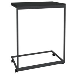 Berkfield Home Side Table with Wheels Black 55x35x70 cm Engineered Wood - Size: 55 x 35 x 70 cm - thumbnail 5