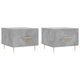 Berkfield Home Coffee Tables 2 pcs Concrete Grey 50x50x40 cm Engineered Wood - Size: 50 x 50 x 40 cm - thumbnail 2