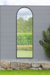 "MirrorOutlet Black Framed Arched Garden Wall Mirror 71"" X 24"" (180CM X 60CM) - Size: 1 Pack" - thumbnail 1