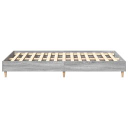 Berkfield Home Bed Frame No Mattress Grey Sonoma 135x190 cm Double Engineered Wood - thumbnail 6