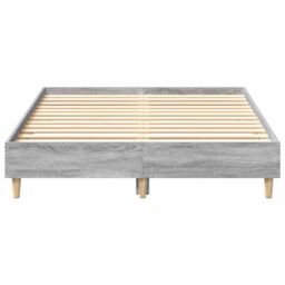 Berkfield Home Bed Frame No Mattress Grey Sonoma 135x190 cm Double Engineered Wood - thumbnail 5