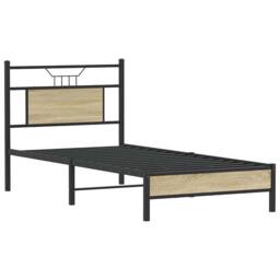 Berkfield Home Bed Frame without Mattress Sonoma Oak 80x200 cm Engineered Wood in Brown - thumbnail 5
