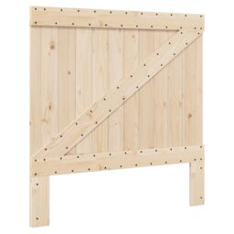 Berkfield Home Bed Frame without Mattress with Headboard 100x200 cm Solid Wood in Brown - thumbnail 6