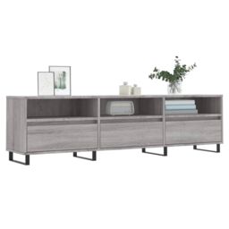Berkfield Home TV Cabinet Grey Sonoma 150x30x44.5 cm Engineered Wood - thumbnail 3