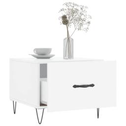 Berkfield Home Coffee Tables 2pcs High Gloss White 50x50x40 cm Engineered Wood - Size: 50 x 50 x 40 cm - thumbnail 4