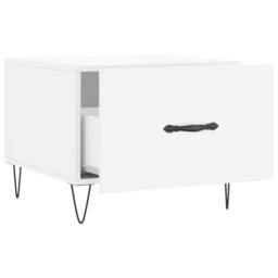 Berkfield Home Coffee Tables 2pcs High Gloss White 50x50x40 cm Engineered Wood - Size: 50 x 50 x 40 cm - thumbnail 7