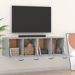 Berkfield Home Wall Cabinets 2 pcs Concrete Grey 80x35x36.5 cm Engineered Wood - thumbnail 3