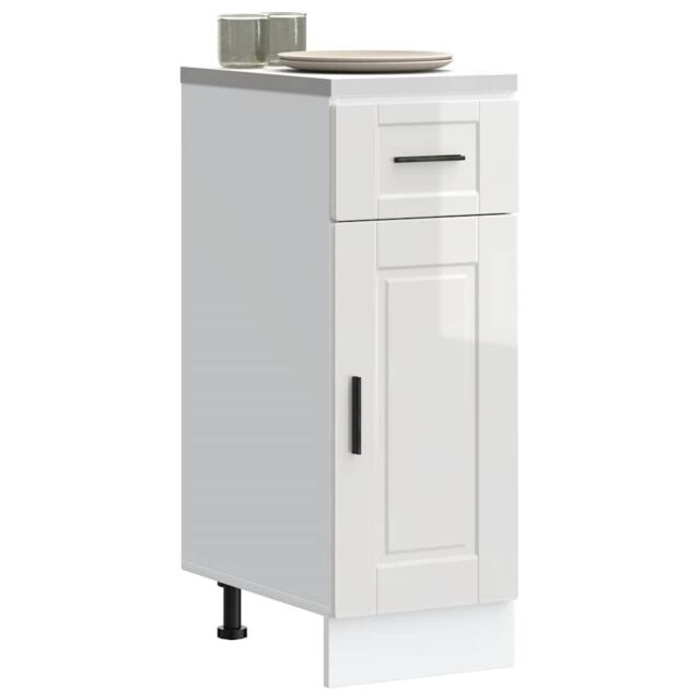 Berkfield Home Kitchen Base Cabinet¬†Porto High Gloss White Engineered Wood - image 1