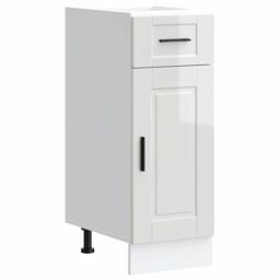 Berkfield Home Kitchen Base Cabinet¬†Porto High Gloss White Engineered Wood - thumbnail 2