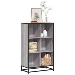 Berkfield Home Book Cabinet Grey Sonoma 65.5x33x107.5 cm Engineered Wood - thumbnail 2
