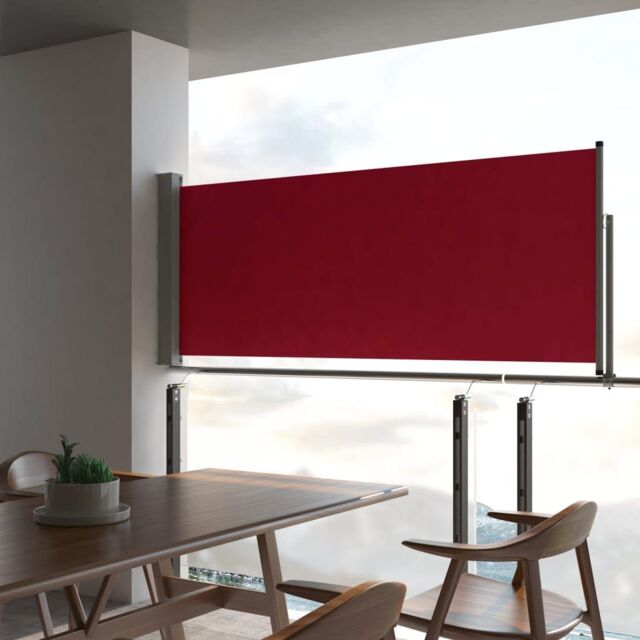 Berkfield Home Patio Retractable Side Awning 100x300 cm Red - image 1