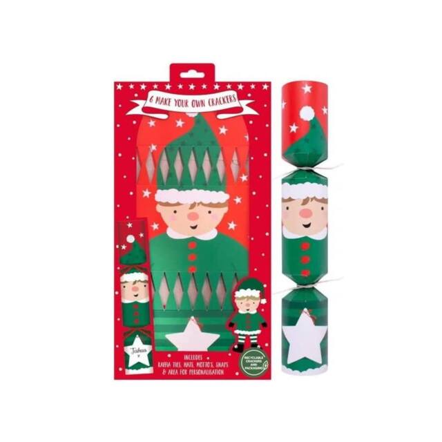 Gifts Direct 2 U Set of 6 Make Your Own Christmas Crackers - Elf