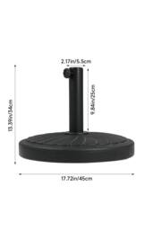 Living and Home 20kg Heavy Duty Round Umbrella Base in Black - thumbnail 2