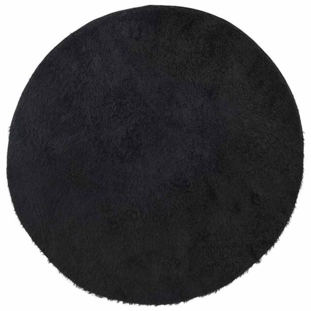 Berkfield Home Shaggy Rug High Pile NAVARRA Black 120x120 cm Polyester - Size: Medium - image 1