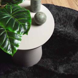 Berkfield Home Shaggy Rug High Pile NAVARRA Black 120x120 cm Polyester - Size: Medium - thumbnail 8